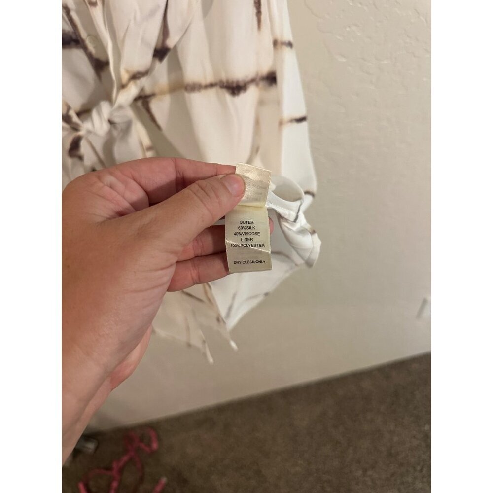 NWT Ecru Y Silk Knightley Belted Mini Button Up Scandi Girl  Shirt Dress - Picture 11 of 12